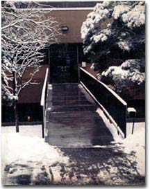 Snowmelt system installed in bridge walkway.