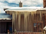 Roof without roof deicing system.