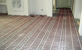 ComfortTile floor heating mat installation