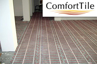 ComfortTile floor heating mats and cable.