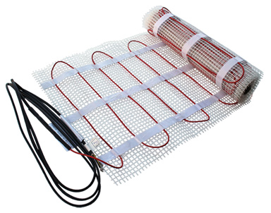 A ComfortTile floor heating mat.