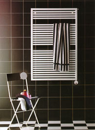 Towel warmers provide bathroom heat and warm towels.
