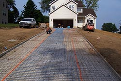 Snow melting installation for heated ramp