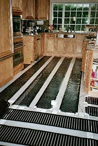Installing radiant heat under hardwood kitchen floor