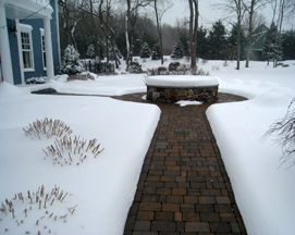 Snow Melting heated driveway